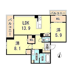 シャーメゾングランデール御影 3階