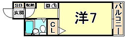 メルベールマウンテンヴィレッジ 3階ワンルームの間取り