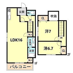 間取図画像 2LDK