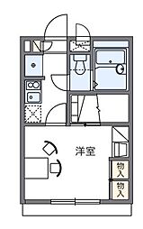 レオパレスグリーンスタジオ伊丹 204 2階1Kの間取り