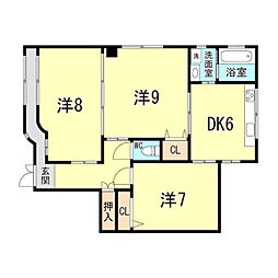 間取図画像 3DK