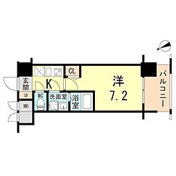 ＣＲＥＳＴ　ＴＡＰＰ　神戸湊町　ＢＲＡＮＣ 11階1Kの間取り