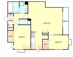 間取図画像 2LDK