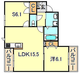 間取図画像 1SLDK