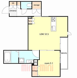 間取図画像 1LDK