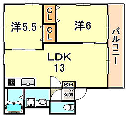 メゾンクレール 2階