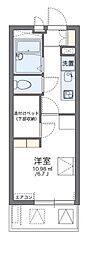 レオパレス都賀川 1Kの間取図画像