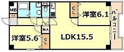 間取図画像 2LDK