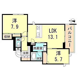 間取図画像 2LDK