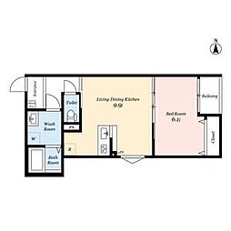 間取図画像 1LDK