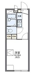 レオパレスブルーバリー 1Kの間取図画像