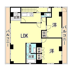 グランドガーデン 2LDKの間取図画像