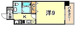 エステムコートみなと元町THEFIRST 1Kの間取図画像