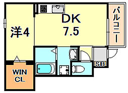 クレールベルヴィル立花C 1階