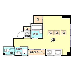 Authent神戸南 ワンルームの間取図画像