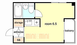 第2永昌ビル ワンルームの間取図画像