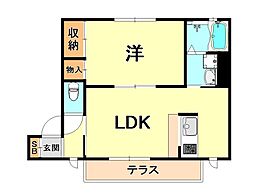 ハイツマイルド 1LDKの間取図画像