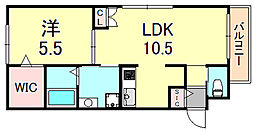 北町ナスチヤ 1LDKの間取図画像