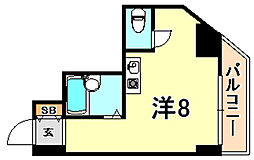 ドミール寺尾 ワンルームの間取図画像