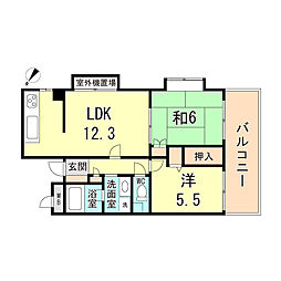 アプリーレ北青木 2LDKの間取図画像