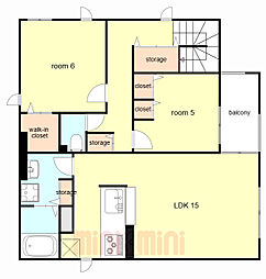 ブルーノ芦屋大桝 2LDKの間取図画像