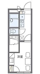 レオパレス住吉南町 1Kの間取図画像
