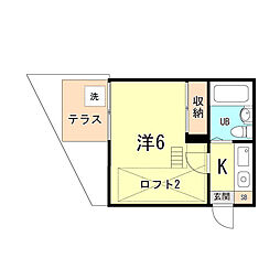 セントレジス王子公園 1Kの間取図画像