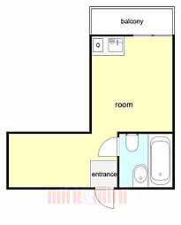 岡本ビラ ワンルームの間取図画像