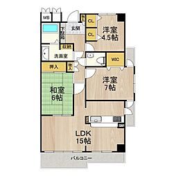 アーデンコート住吉川 3LDKの間取図画像