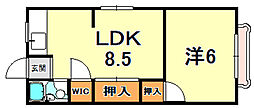 魚崎荘 2階/202