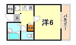 ハイツ・エスペーロ 1Kの間取図画像