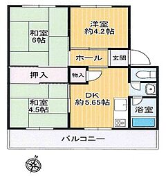 渦森コーポB棟 4階