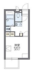 レオパレス岡本 1Kの間取図画像