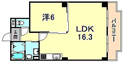 ハウゼ・ケイ魚崎 1LDKの間取図画像