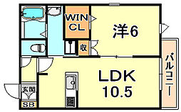 グランメゾン 1LDKの間取図画像