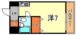 サムティ灘駅前 ワンルームの間取図画像