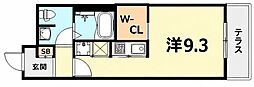シャーメゾンM・V-2 ワンルームの間取図画像