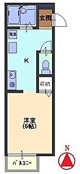 西之町ハイツ B 1階/101