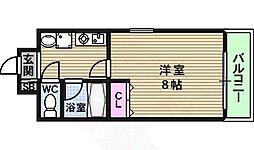 セレニテ04 1Kの間取図画像