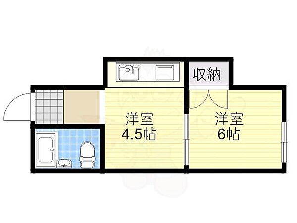 マサルビル ｜大阪府大阪市中央区上汐２丁目(賃貸マンション2K・5階・25.00㎡)の写真 その2