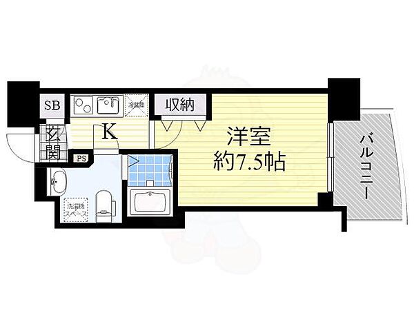 セレニテ谷九プリエ ｜大阪府大阪市天王寺区生玉前町(賃貸マンション1K・2階・22.85㎡)の写真 その2