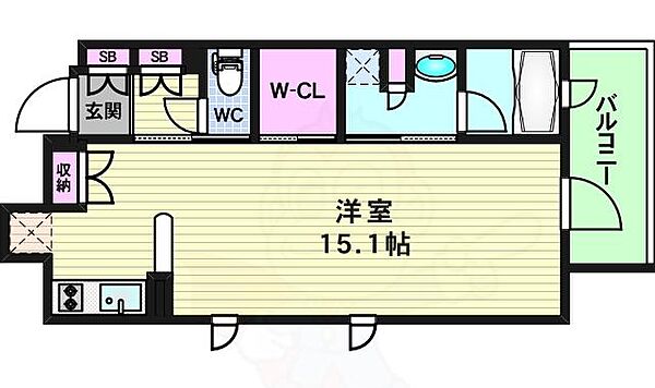 パークアクシス心斎橋 ｜大阪府大阪市中央区南船場２丁目(賃貸マンション1R・2階・40.03㎡)の写真 その2