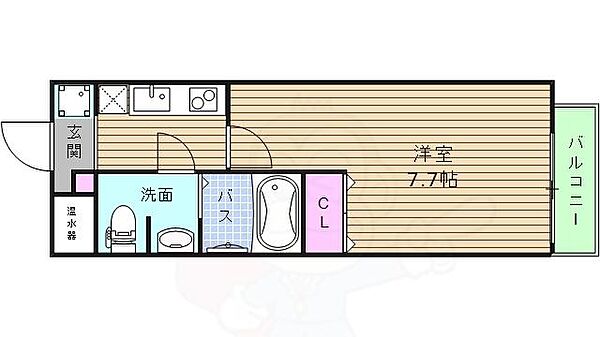 ルミエール清水谷 ｜大阪府大阪市中央区玉造２丁目(賃貸マンション1K・8階・23.27㎡)の写真 その2