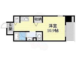 ディアーグランデナンバ東 ワンルームの間取図画像