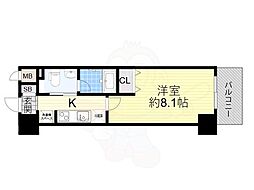グルーヴ日本橋 1Kの間取図画像