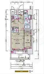 プレサンス難波マジョリティ 1LDKの間取図画像