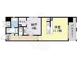 オーシャン松屋町 ワンルームの間取図画像