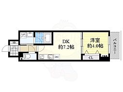 レオンコンフォート本町東 1DKの間取図画像