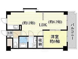 シンケビル 2LDKの間取図画像