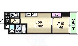 ブラービ南船場 1LDKの間取図画像